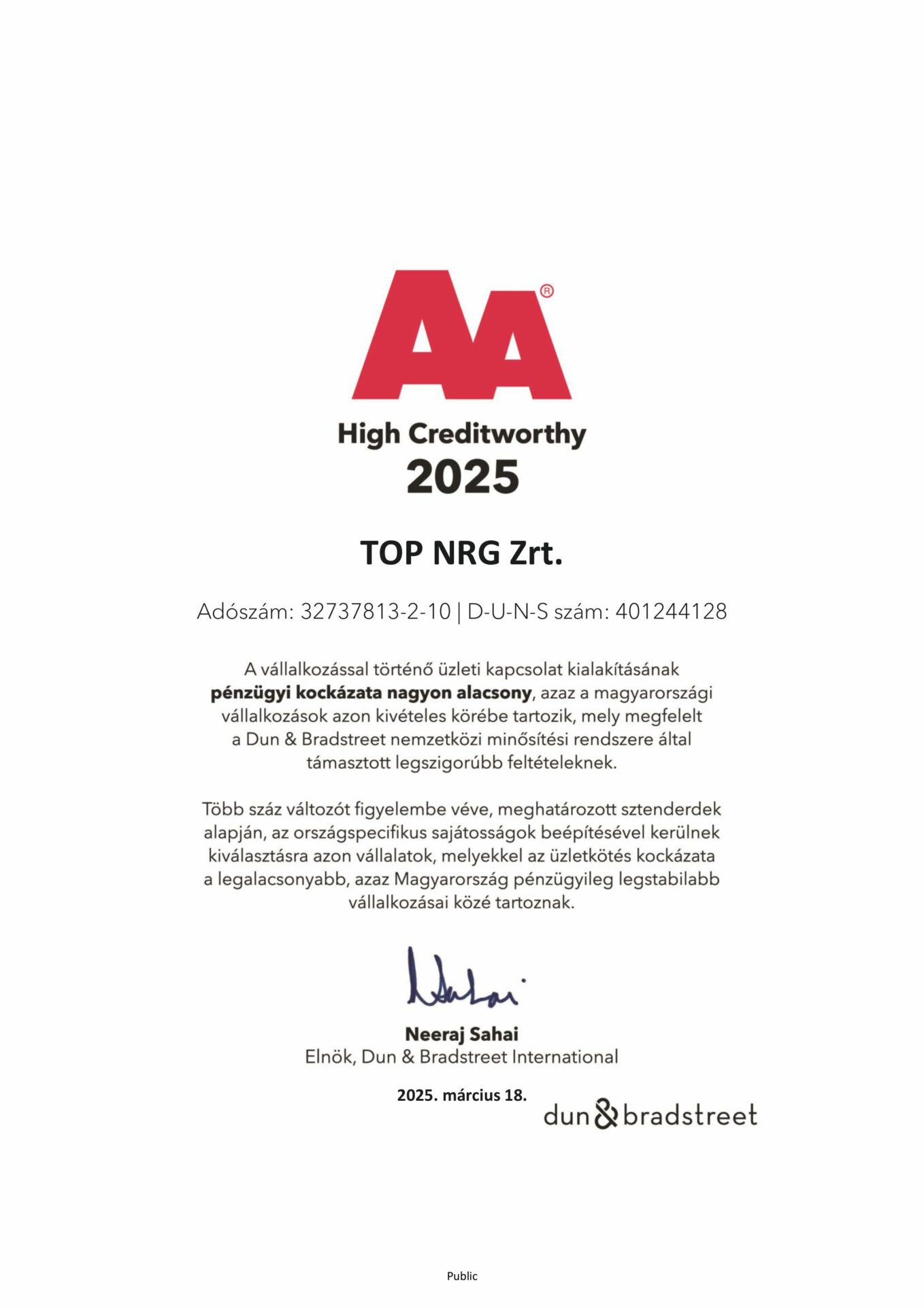 TOP NRG Zrt. díjátadó 2025